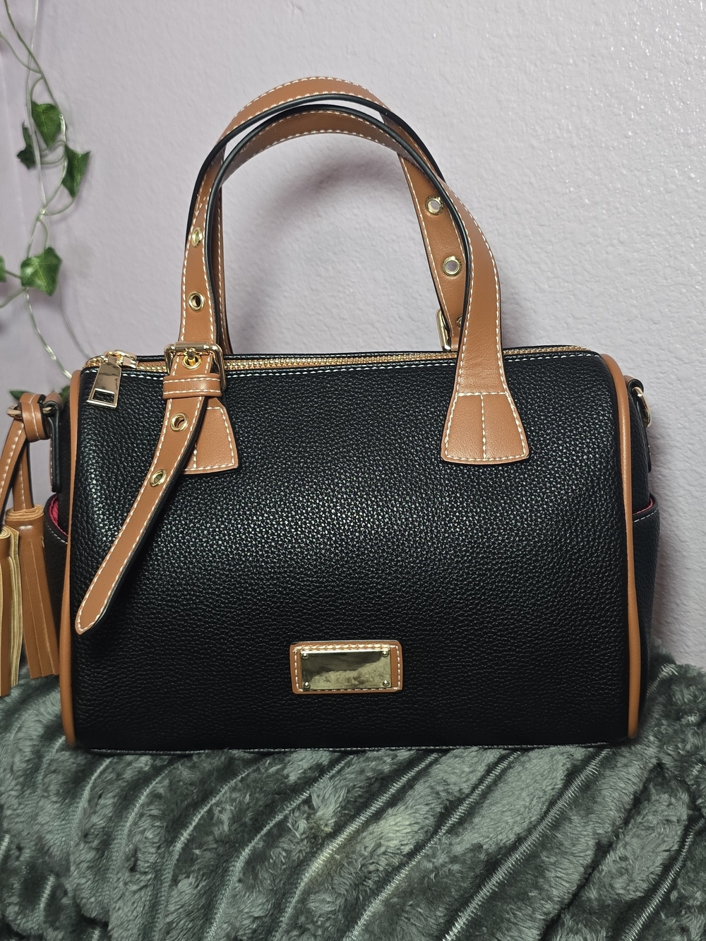 Black and Tan Women’s Satchel Handbag